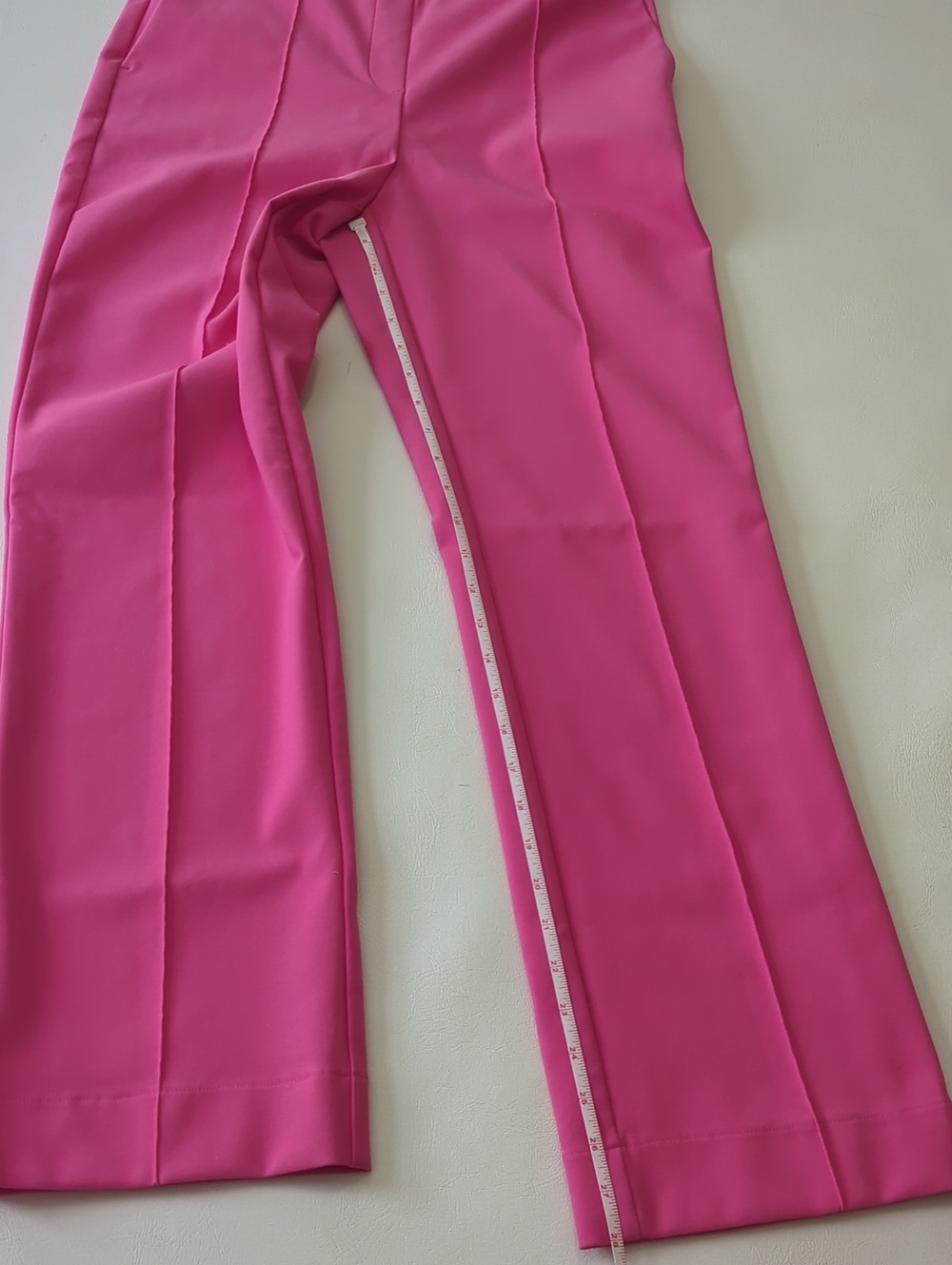 Rachel Zoe Hot Pink Straight Leg Work Pants Barbiecore Pull On Trousers Size 4 - Picture 8 of 9